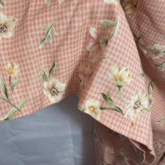 Pendleton Pink Floral Gingham Maxi Prairie Skirt 18 Tall Cottagecore Soft Girl - Picture 6 of 6